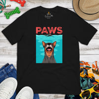 Heeler Dog Themed Clothes & Attire - Funny Canine Tee Shirt & Outfit For Humans - Gifts for Dog Lovers & Owners - The Paws T-Shirt - Black