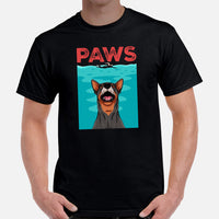 Heeler Dog Themed Clothes & Attire - Funny Canine Tee Shirt & Outfit For Humans - Gifts for Dog Lovers & Owners - The Paws T-Shirt - Black, Men