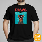 Heeler Dog Themed Clothes & Attire - Funny Canine Tee Shirt & Outfit For Humans - Gifts for Dog Lovers & Owners - The Paws T-Shirt - Black, Plus Size