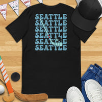 Seattle T-Shirt - Washington T-Shirt - Game Day Shirt - Hockey Tee - Hockey Shirt - Vintage Hockey T-Shirt - Gift for Hockey Player & Lover - Black