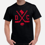 DC Shirt - Washington T-Shirt - WA Shirt - Hockey Shirt - Game Day Shirt - Retro Hockey Shirt - Gift for Hockey Player & Lover - DC T-Shirt - Black, Men