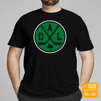 DAL T-Shirt - Texas T-Shirt - Dallas T-Shirt - Hockey Tee - Hockey Shirt - Game Day Shirt - Vintage Hockey T-Shirt - Gift for Hockey Player - Black, Plus Size