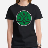 DAL T-Shirt - Texas T-Shirt - Dallas T-Shirt - Hockey Tee - Hockey Shirt - Game Day Shirt - Vintage Hockey T-Shirt - Gift for Hockey Player - Black, Women