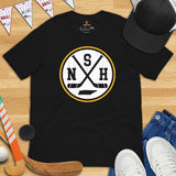 Tennessee T-Shirt - Nashville Shirt - Hockey Tee - Hockey Shirt - Game Day Shirt - Vintage Hockey T-Shirt - Gift for Hockey Player & Lover - Black