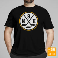 Tennessee T-Shirt - Nashville Shirt - Hockey Tee - Hockey Shirt - Game Day Shirt - Vintage Hockey T-Shirt - Gift for Hockey Player & Lover - Black, Plus Size