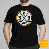 Tennessee T-Shirt - Nashville Shirt - Hockey Tee - Hockey Shirt - Game Day Shirt - Vintage Hockey T-Shirt - Gift for Hockey Player & Lover - Black, Plus Size