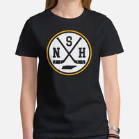 Tennessee T-Shirt - Nashville Shirt - Hockey Tee - Hockey Shirt - Game Day Shirt - Vintage Hockey T-Shirt - Gift for Hockey Player & Lover - Black, Women