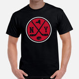 NYC Shirt - New York T-Shirt - NY Shirt - Hockey Tee - Game Day Shirt - Ice Hockey Shirt - Vintage Hockey T-Shirt - Gift for Hockey Player - Black, Men