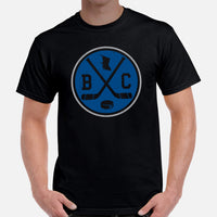 BC Shirt - Vancouver T-Shirt - Canada Shirt - Hockey Tee - Hockey Shirt - Game Day Shirt - Vintage Hockey T-Shirt - Gift for Hockey Player - Black, Men