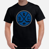 BC Shirt - Vancouver T-Shirt - Canada Shirt - Hockey Tee - Hockey Shirt - Game Day Shirt - Vintage Hockey T-Shirt - Gift for Hockey Player - Black, Men