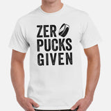 Hockey Game Outfit & Attire - Ideal Bday & Christmas Gifts for Hockey Players & Goalies - Funny Zero Pucks Given T-Shirt - White, Men
