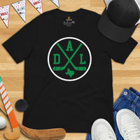 DAL T-Shirt - Texas T-Shirt - Dallas T-Shirt - Hockey Tee - Ice Hockey Shirt - Game Day Shirt - Retro Hockey Shirt - Gift for Hockey Lover - Black