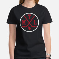 Montreal T-Shirt - MTL Shirt - Canada Shirt - Hockey Tee - Hockey Shirt - Game Day Shirt - Vintage Hockey T-Shirt - Gift for Hockey Lover - Black, Women