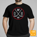 Ohio State Tee - Columbus Shirt - Columbus Ohio T-Shirt - Ice Hockey T-Shirt - Game Day Shirt - Retro Hockey Shirt - Gift for Hockey Lover - Black, Plus Size