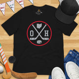 Ohio State Tee - Columbus Shirt - Columbus Ohio T-Shirt - Ice Hockey T-Shirt - Game Day Shirt - Retro Hockey Shirt - Gift for Hockey Lover - Black