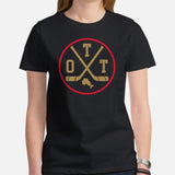 Ottawa T-Shirt - OTT Shirt - Canada Shirt - Hockey Tee - Ice Hockey Shirt - Game Day Shirt - Vintage Hockey T-Shirt - Gift for Hockey Lover - Black, Women