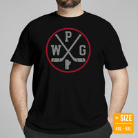 Winnipeg T-Shirt - Canada Shirt - Hockey Tee - Ice Hockey T-Shirt - Game Day Shirt - Retro Hockey Shirt - Gift for Hockey Lover - WPG Shirt - Black, Plus Size