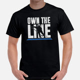 Hockey Game Outfit & Attire - Ideal Birthday & Christmas Gifts for Ice Hockey Players & Goalies - Funny Own The Line T-Shirt - Black, Men