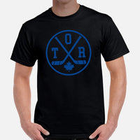 Toronto T-Shirt - Canada Shirt - Hockey Tee - Ice Hockey T-Shirt - Game Day Shirt - Retro Hockey Shirt - Gift for Hockey Lover - TOR Shirt - Black, Men