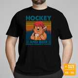 Hockey Game Outfit - Ideal Bday & Christmas Gifts for Hockey Players - Hockey & Beer Because Murder Is Wrong Smokey The Bear T-Shirt - Black, Plus Size