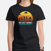 Hockey Jersey, Game Outfit & Attire - Ideal Bday & Christmas Gifts for Hockey Players & Goalies - Vintage We Got Game T-Shirt - Black, Women