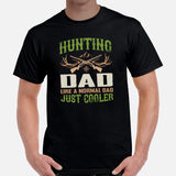 Hunting T-Shirt - Ideal Gifts for Hunters, Bow Hunters, Hunting Dad & Archers - Hunting Dad Like A Normal Dad Just Cooler Shirt - Black, Men
