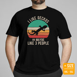 I Like Geckos & Maybe 3 People T-Shirt - Reptile Addict & Charm Shirt - Gift for Lizard Dad/Mom & Lovers - Amphibians, Lacertilia Shirt - Black, Plus Size
