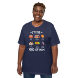 Ideal Book Lover Gift for Her | I'm The Kind of Mom Bookish Shirt for Bookworm, Passionate Librarian, Avid Reader, Proud American Women - Navy, Large Size for Overweight