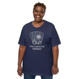 Bookish T-Shirt - Cool Presents, Gift Ideas for Book Lovers, Readers, Bookworms, Librarians - Booklovers Tee - Main Character Energy Shirt - Navy, Large Size for Overweight