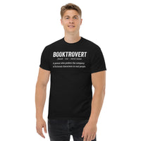 Ideal Book Lover Gift to Embrace Booktrovert Side Funny Booktrovert Definition Shirt for Bookworms, Librarians, Booktoks, Avid Readers - Black