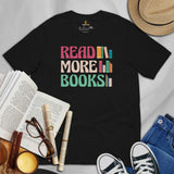 Bookish T-Shirt - Unique Presents, Gift Ideas for Book Lovers, Readers, Bookworms, Librarians - Booklovers Tee - Read More Books Shirt - Black