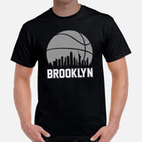 Ideal Christmas Gift for Basketball Lover, Coach & Player - Senior Night, Game Outfit & Attire - Brooklyn Skyline B-ball Fanatic Shirt - Black, Men