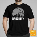 Ideal Christmas Gift for Basketball Lover, Coach & Player - Senior Night, Game Outfit & Attire - Brooklyn Skyline B-ball Fanatic Shirt - Black, Plus Size