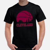 Ideal Christmas Gift for Basketball Lover, Coach & Player - Senior Night, Game Outfit & Attire - Cleveland Skyline B-ball Fanatic Shirt - Black, Men