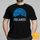 Ideal Christmas Gift for Basketball Lover, Coach & Player - Senior Night, Game Outfit & Attire - Orlando Skyline B-ball Fanatic T-Shirt - Black, Plus Size