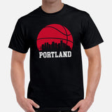 Ideal Christmas Gift for Basketball Lover, Coach & Player - Senior Night, Game Outfit & Attire - Portland Skyline B-ball Fanatic Shirt - Black, Men