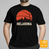 Ideal Christmas Gift for Basketball Lover, Coach & Player - Senior Night, Game Outfit - Oklahoma Skyline B-ball Fanatic Shirt - Black, Plus Size