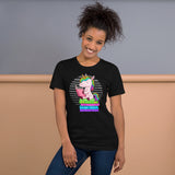 Ideal Gift for Book Lovers, Book Nerds - Cute Unicorn Reading Book Bookish Shirt - Magical & Whimsical Tee for Bookworms, Avid Readers - Black