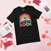 Bookish T-Shirt - Presents, Gift Ideas for Book Lovers, Readers, Bookworms, Librarians - Booklovers Tee - Take A Look It's In A Book Shirt - Black