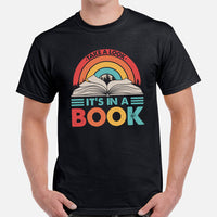 Bookish T-Shirt - Presents, Gift Ideas for Book Lovers, Readers, Bookworms, Librarians - Booklovers Tee - Take A Look It's In A Book Shirt - Black, Men