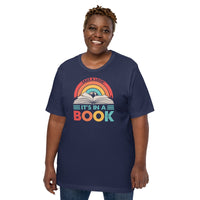 Bookish T-Shirt - Presents, Gift Ideas for Book Lovers, Readers, Bookworms, Librarians - Booklovers Tee - Take A Look It's In A Book Shirt - Navy, Large Size for Overweight