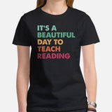 Ideal Gift for Reading Teachers, Book Lovers | Vinatge It's A Beautiful Day to Teach Reading Bookish Shirt for Bookworms, Avid ReadersIdeal Gift for Reading Teachers, Book Lovers | Vinatge It's A Beautiful Day to Teach Reading Bookish Shirt for Bookworms, Avid Readers - Black, Women