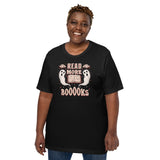 Bookish T-Shirt - Unique Presents, Gift Ideas for Book Lovers, Readers, Bookworms, Librarians - Booklovers Tee - Read More Books Boo Shirt - Black,  Large Size for Overweight