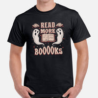 Bookish T-Shirt - Unique Presents, Gift Ideas for Book Lovers, Readers, Bookworms, Librarians - Booklovers Tee - Read More Books Boo Shirt - Black, Men