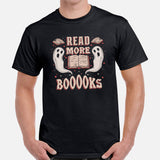 Bookish T-Shirt - Unique Presents, Gift Ideas for Book Lovers, Readers, Bookworms, Librarians - Booklovers Tee - Read More Books Boo Shirt - Black, Men