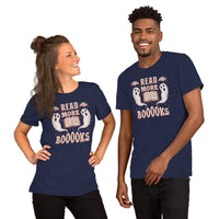 Bookish T-Shirt - Unique Presents, Gift Ideas for Book Lovers, Readers, Bookworms, Librarians - Booklovers Tee - Read More Books Boo Shirt - Navy