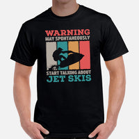 Jet Ski Surfing Shirt & Gear - Beach Vacation Outfit, Attire - Gift for Surfer, Outdoorsman - Funny May Start Talking About Jet Ski Tee - Black, Men