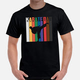 Karate Clothes - Mixed Martial Arts Shirt, Attire, Wear, Outfit - Gifts for Fighters, Wrestlers - Vintage Karate Dad Belts Themed Tee - Black, Men