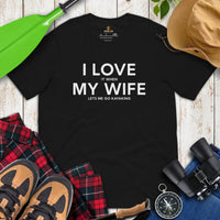 Kayaking T-Shirt - Embrace The Lake & River Life - I Love My Wife Tee - Yaking Wassersport Shirt - Gift for Avid Paddler, Nature Lover - Black