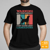 Labrador Dog Themed Clothes & Attire - Canine Tee Shirts For Humans - Gifts for Dog Lovers - May Start Talking About Labradors T-Shirt - Black, Plus Size